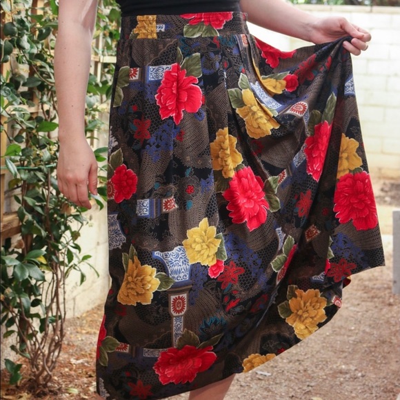 Norton McNaughton Dresses & Skirts - Vintage Midi Floral Skirt